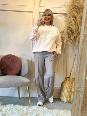 Mon Cheri SweatShirt - Pale Pink