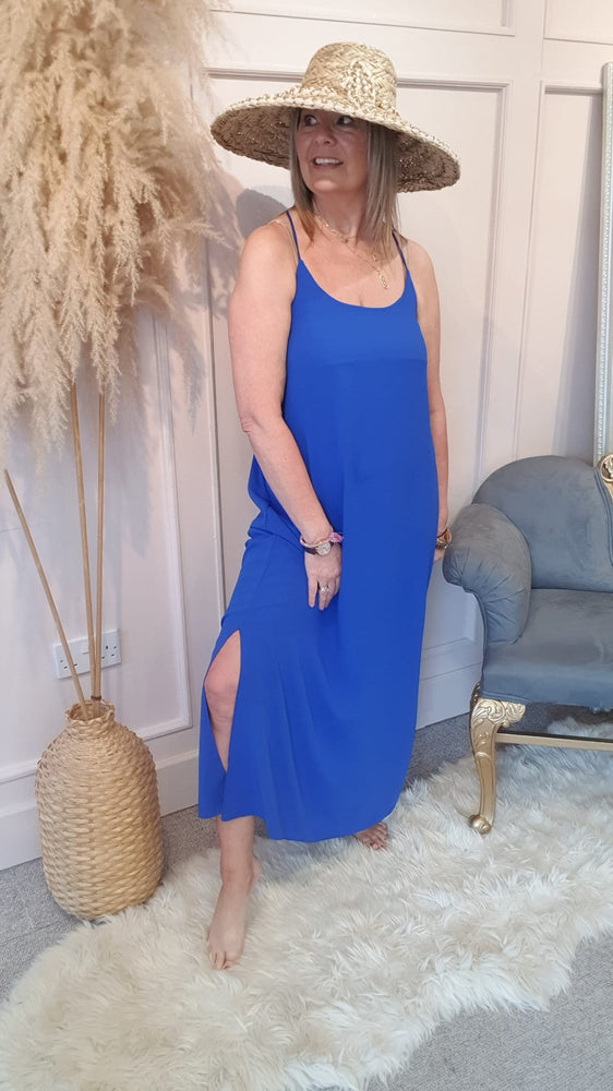 Strappy Maxi Sundress - Electric Blue