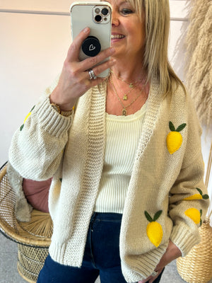 Lemons Cardigan - Beige