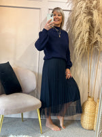 Jumper Over Top & Tulle Skirt Dress - Navy