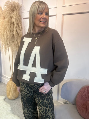 LA Sweatshirt  - Brown/Beige