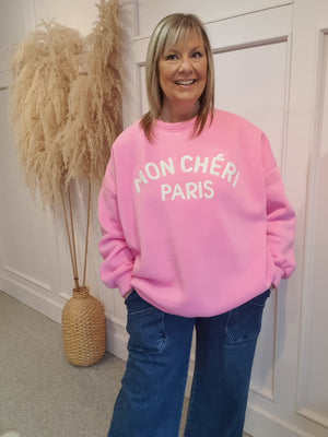 Mon Cheri Paris Sweatshirt  - Candy Pink