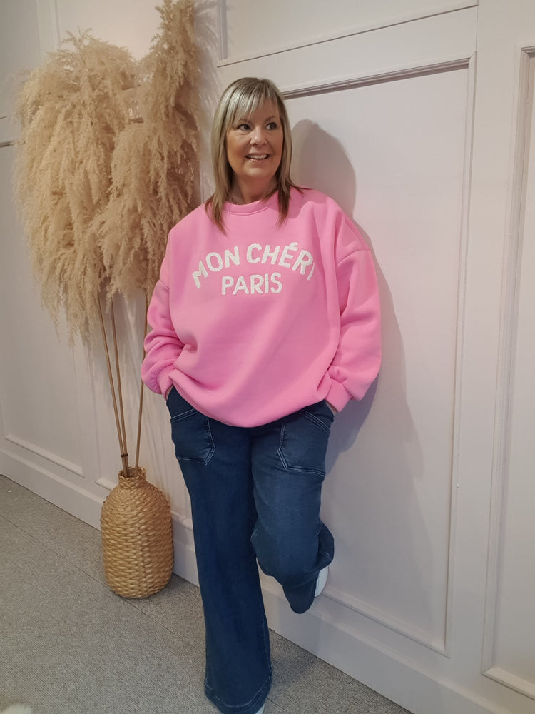 Mon Cheri Paris Sweatshirt  - Candy Pink