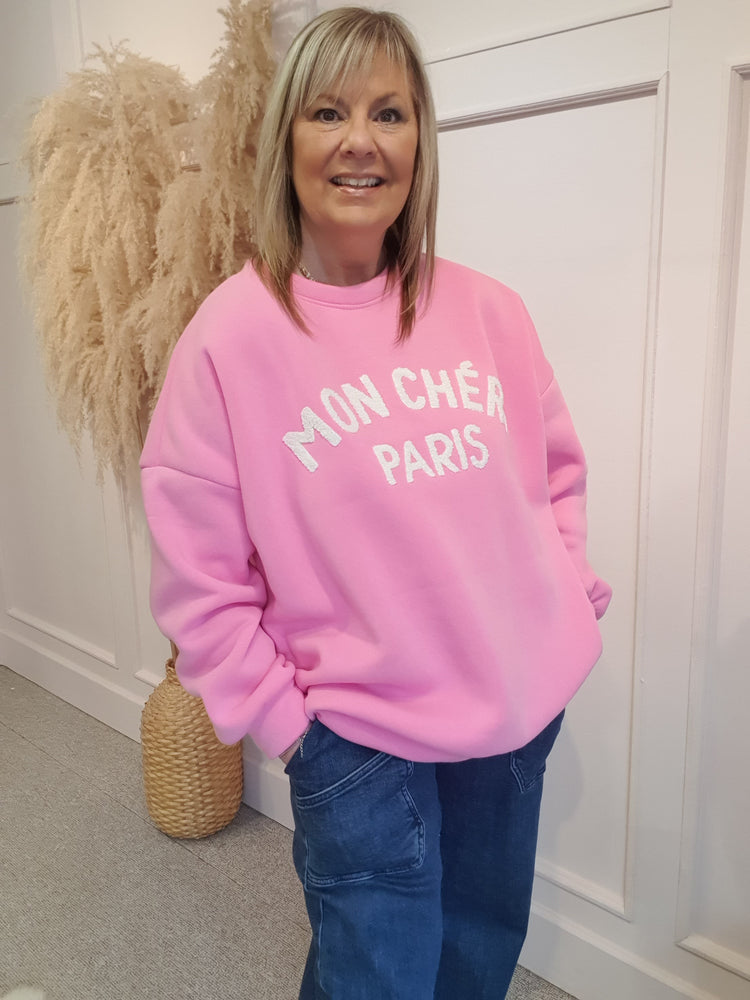 Mon Cheri Paris Sweatshirt  - Candy Pink