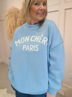 Mon Cheri Paris Sweatshirt  - Pale Blue