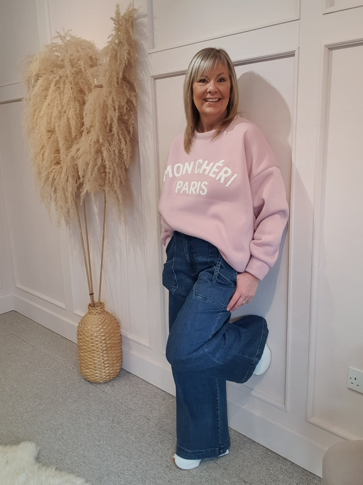 Mon Cheri Paris Sweatshirt  - Dusky Pink