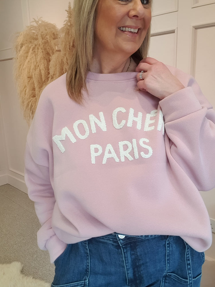 Mon Cheri Paris Sweatshirt  - Dusky Pink