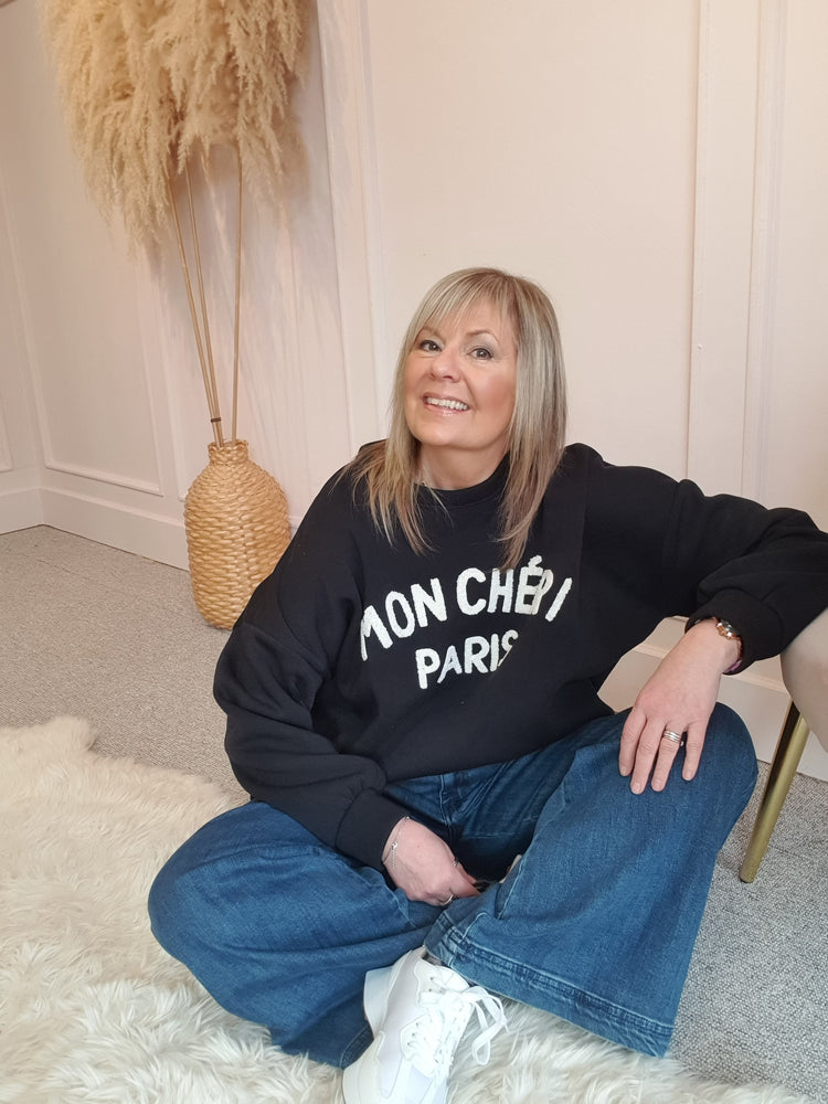 Mon Cheri Paris Sweatshirt  - Black