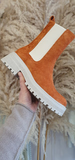 SALE Chunky Boot - Orange/Cream