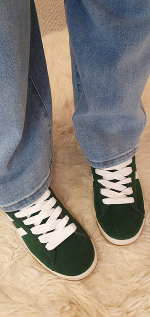 Green & White Chunky Sole Trainer