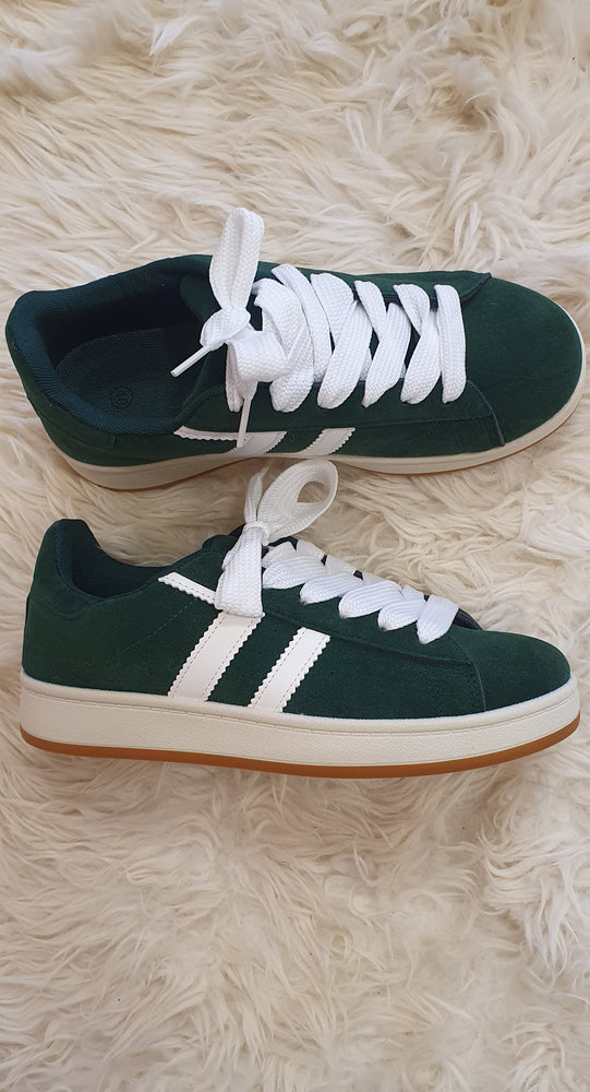 Green & White Chunky Sole Trainer