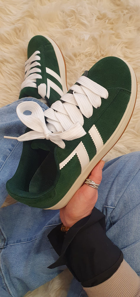 Green & White Chunky Sole Trainer