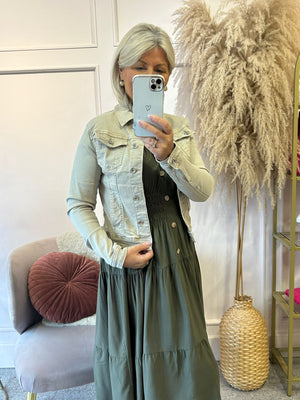 Denim Jacket - Beige - Wardrobe By Simone