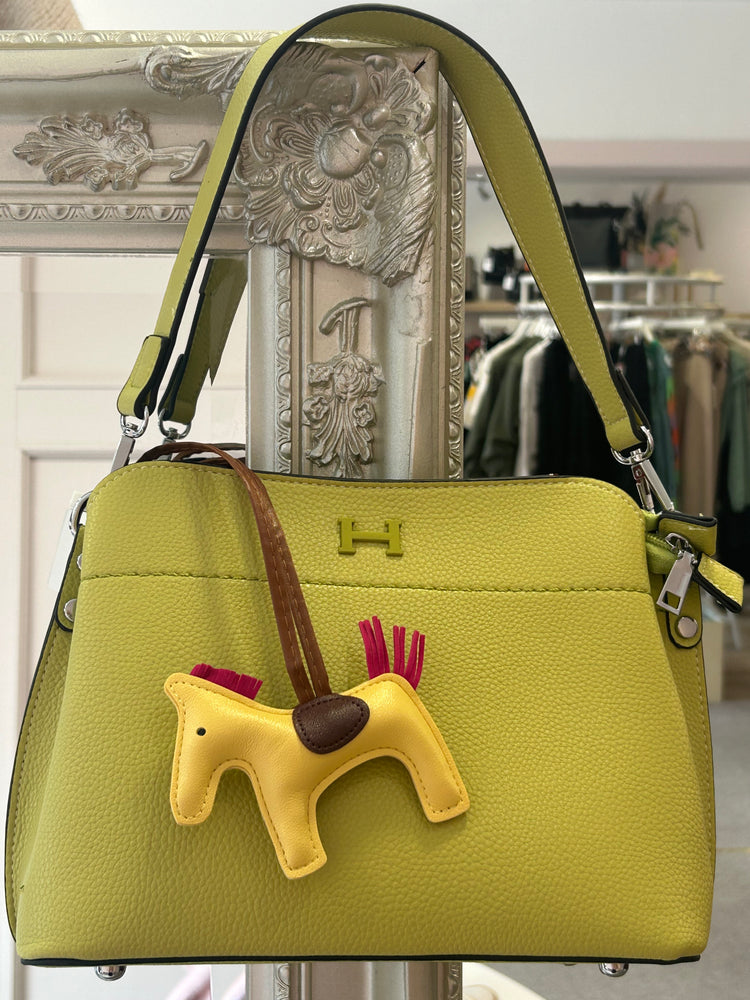 'H' Detail with Padded Charm Bag - Lime