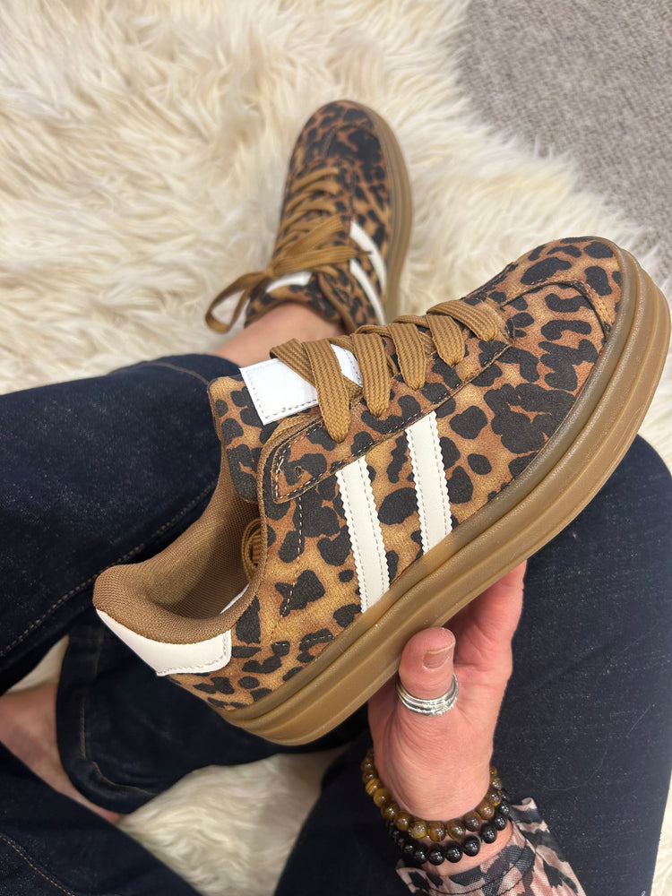 Full Leopard & Chunky Sole Trainer - Leopard