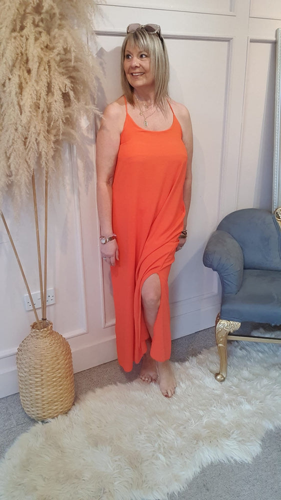 Strappy Maxi Sundress - Orange