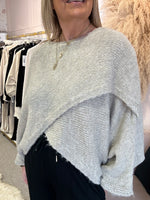 Layered Crossover Jumper - Grey