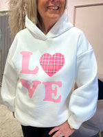 'Love' Sweatshirt Hoody - White