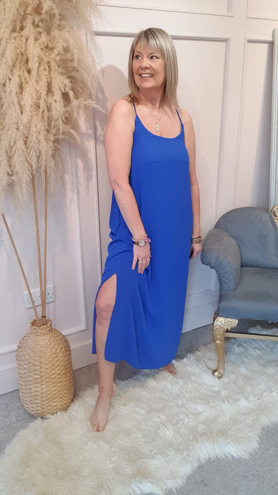 Strappy Maxi Sundress - Electric Blue