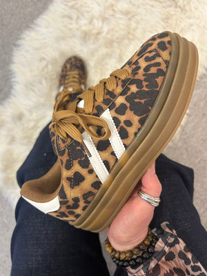 Full Leopard & Chunky Sole Trainer - Leopard