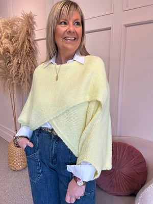 Crossover Layered Jumper - Lemon Yellow