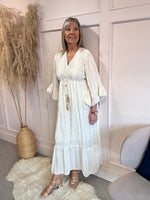 Dreamy Boho Vibes Maxi Dress - Cream