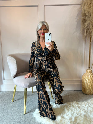 Leopard Slinky Jumpsuit - Leopard