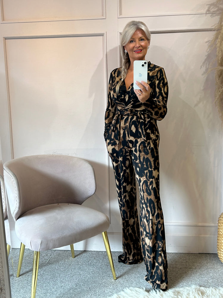 Leopard Slinky Jumpsuit - Leopard