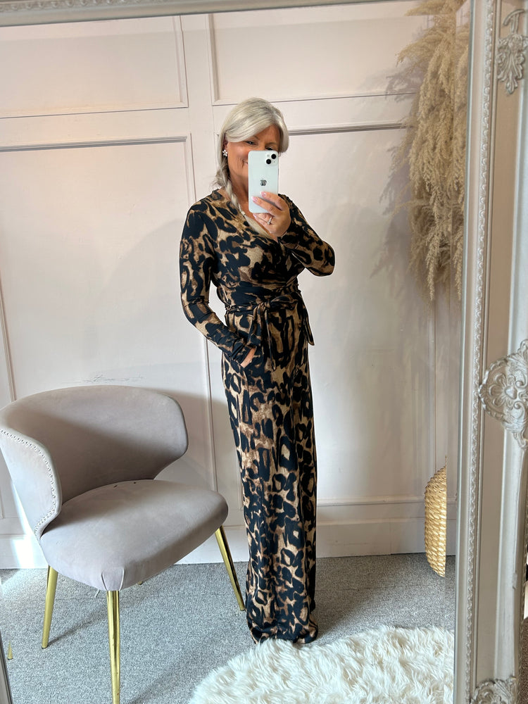 Leopard Slinky Jumpsuit - Leopard