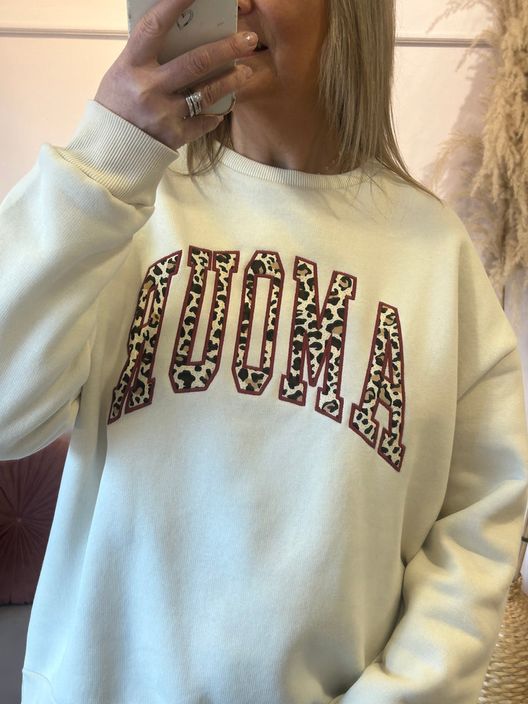 Leopard Amour SweatShirt - Cream