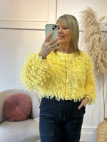 Loop Textured Cardigan - Sunshine Yellow