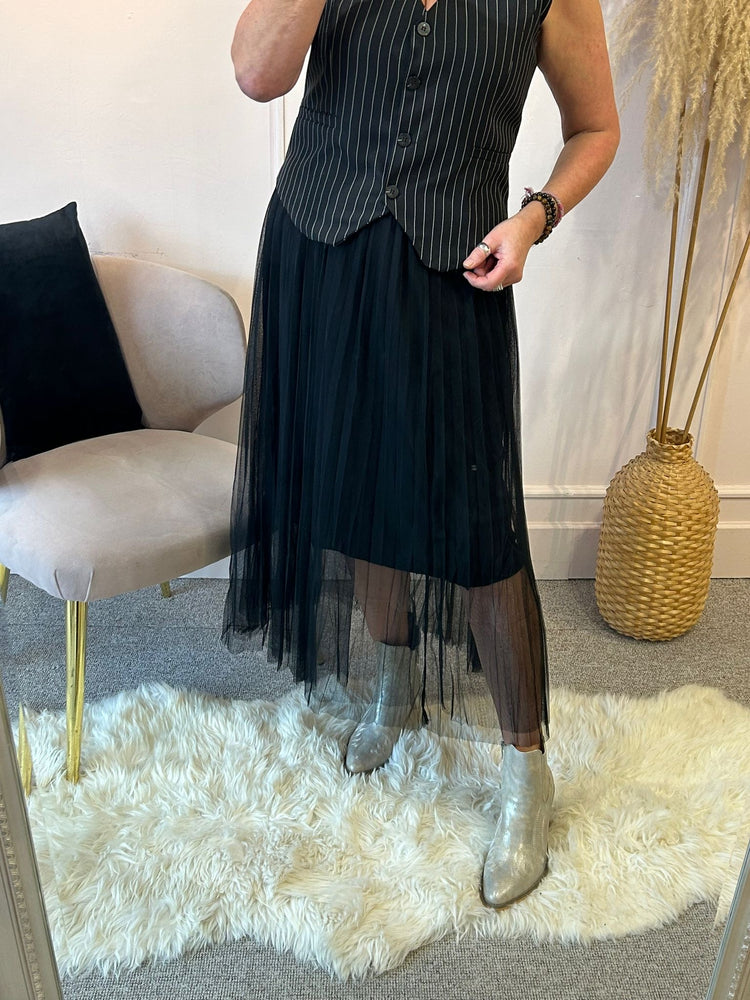 Tulle Net Skirt - Black