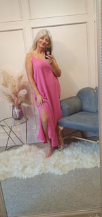 Strappy Maxi Sundress - Cerise Pink