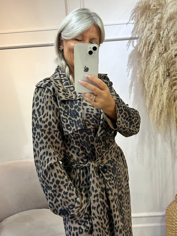 Leopard Belted Jacket - Leopard