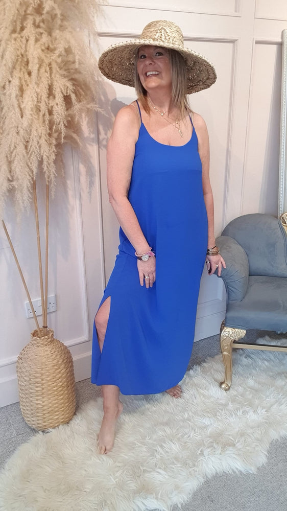 Strappy Maxi Sundress - Electric Blue