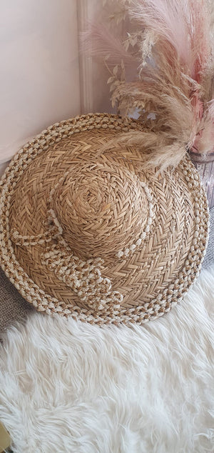 Beautiful J'adore Straw Sun Hat - Straw/Gold