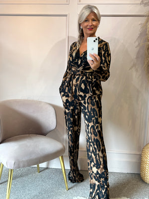 Leopard Slinky Jumpsuit - Leopard